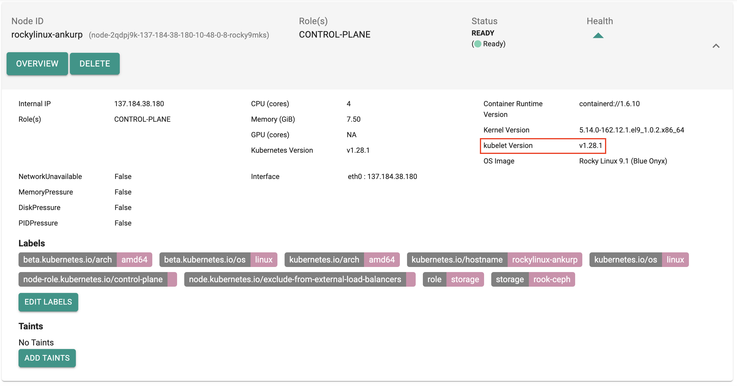 New Cluster Node based on K8S 1.27