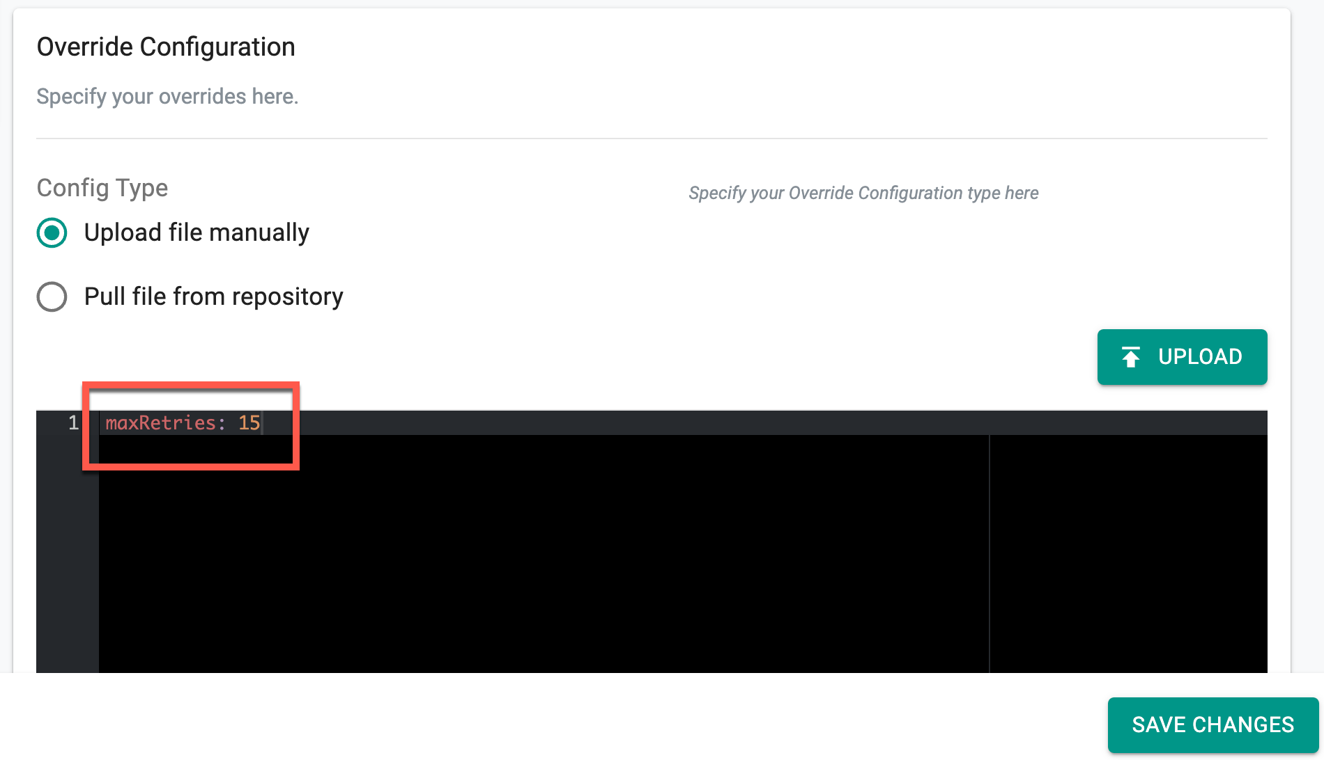 New Override Config