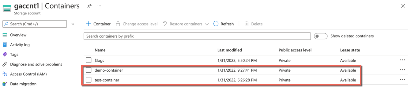 Storage account Deployment