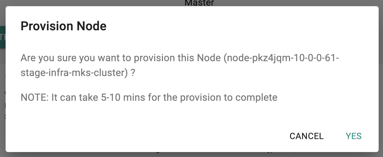 Confirm Master Nodes