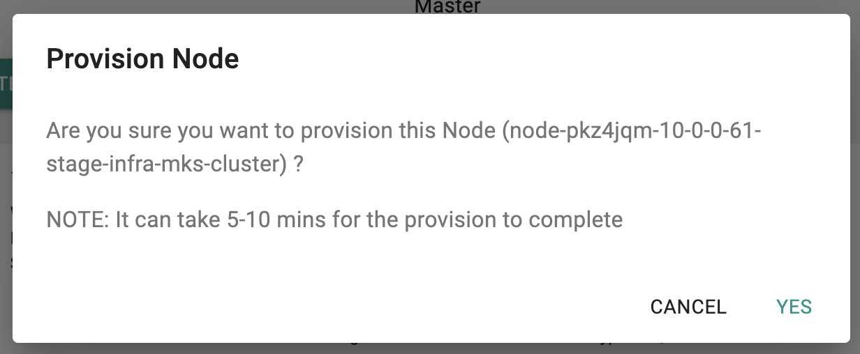 Confirm Storage Nodes