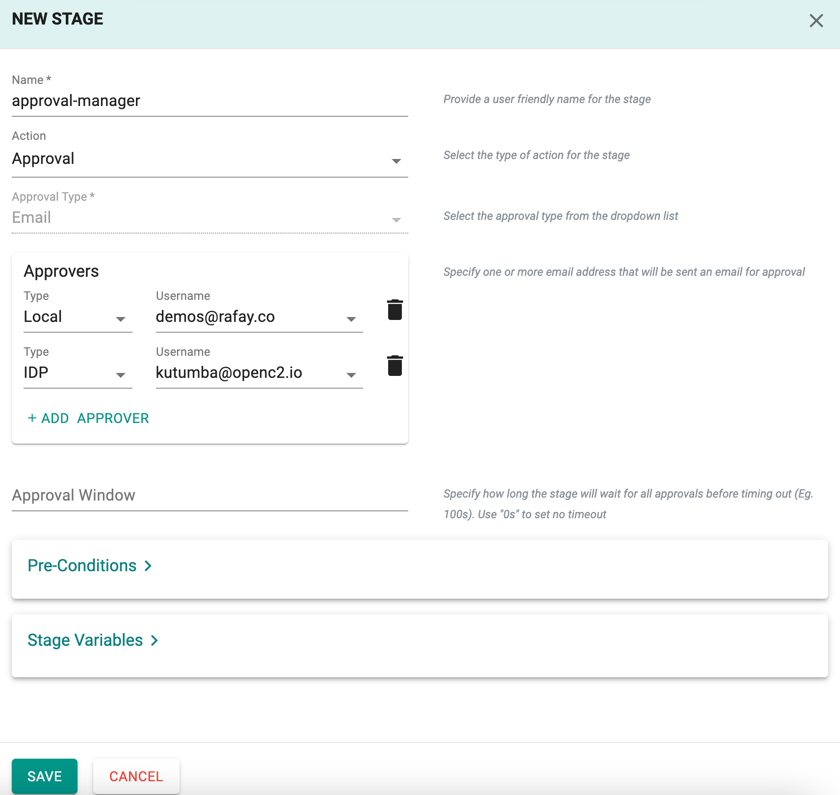 Approval Stage