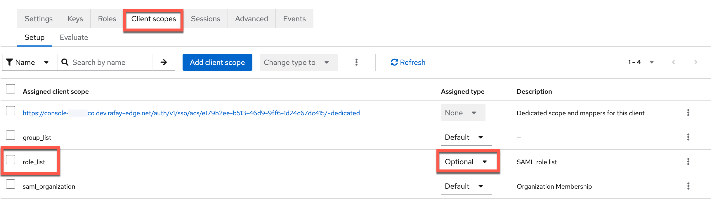 Client Scope