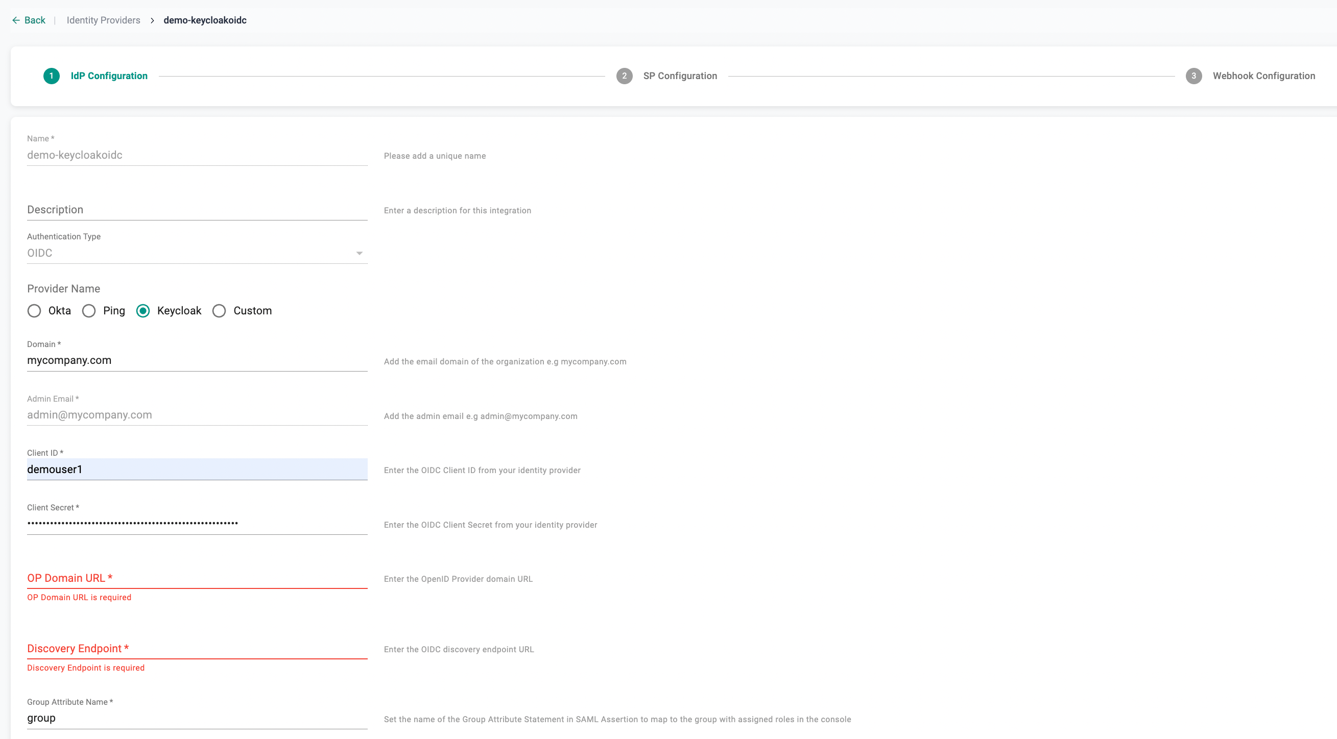 Create IdP