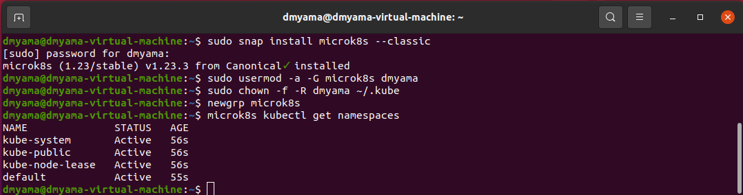 Get namespaces