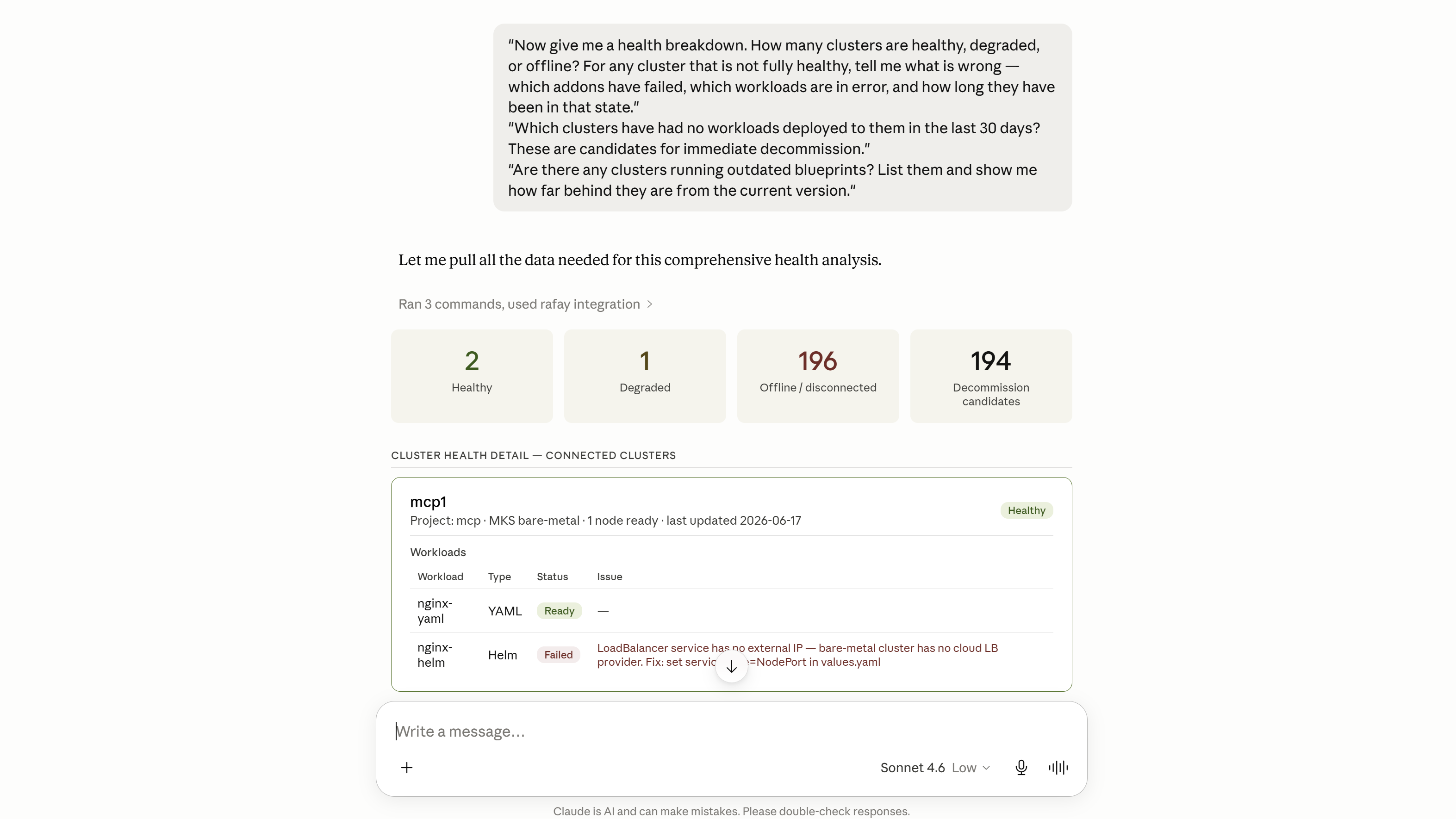 Health & Status Analysis
