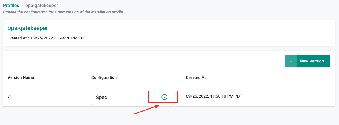 View Profile Spec