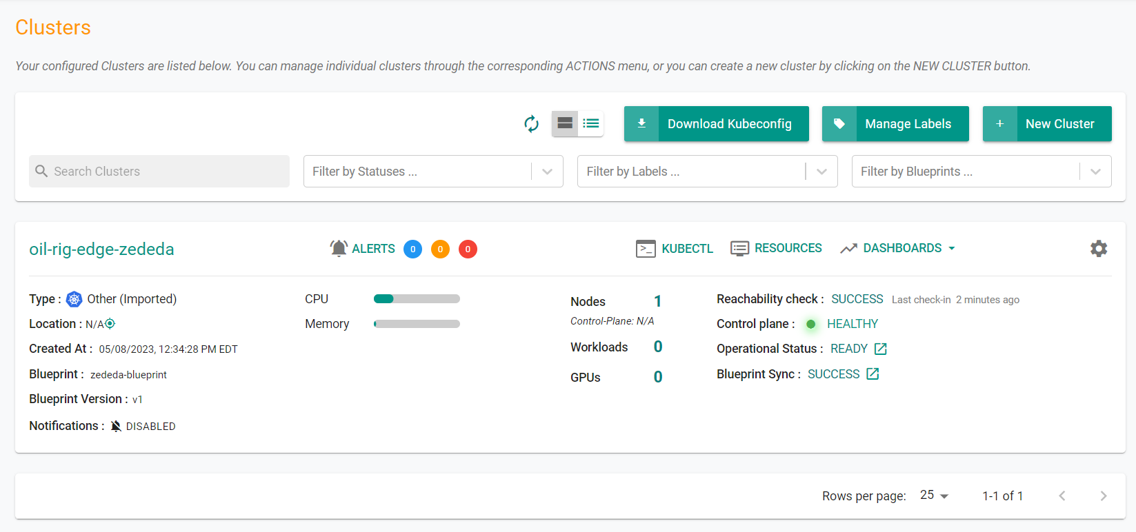 Create Cluster