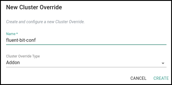 New Cluster Override
