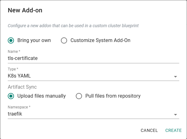 Create Secret Add-On