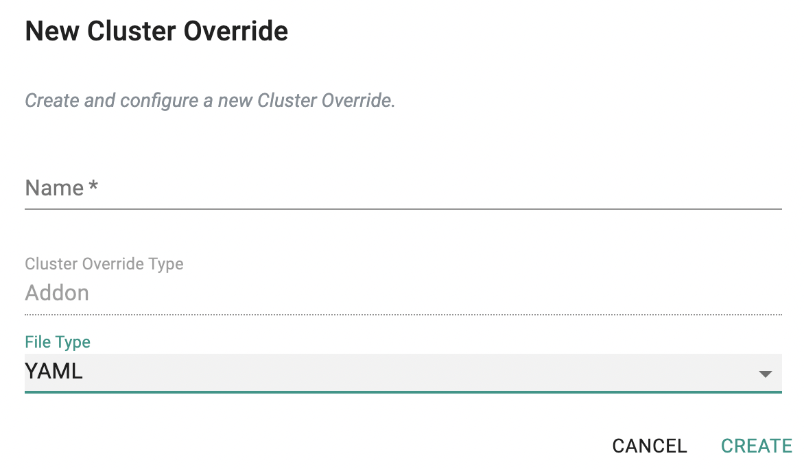 Cluster Override
