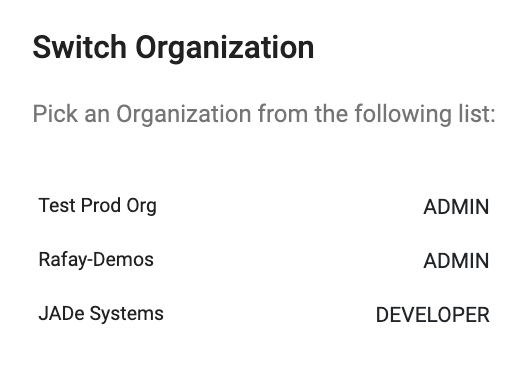 Org Switcher