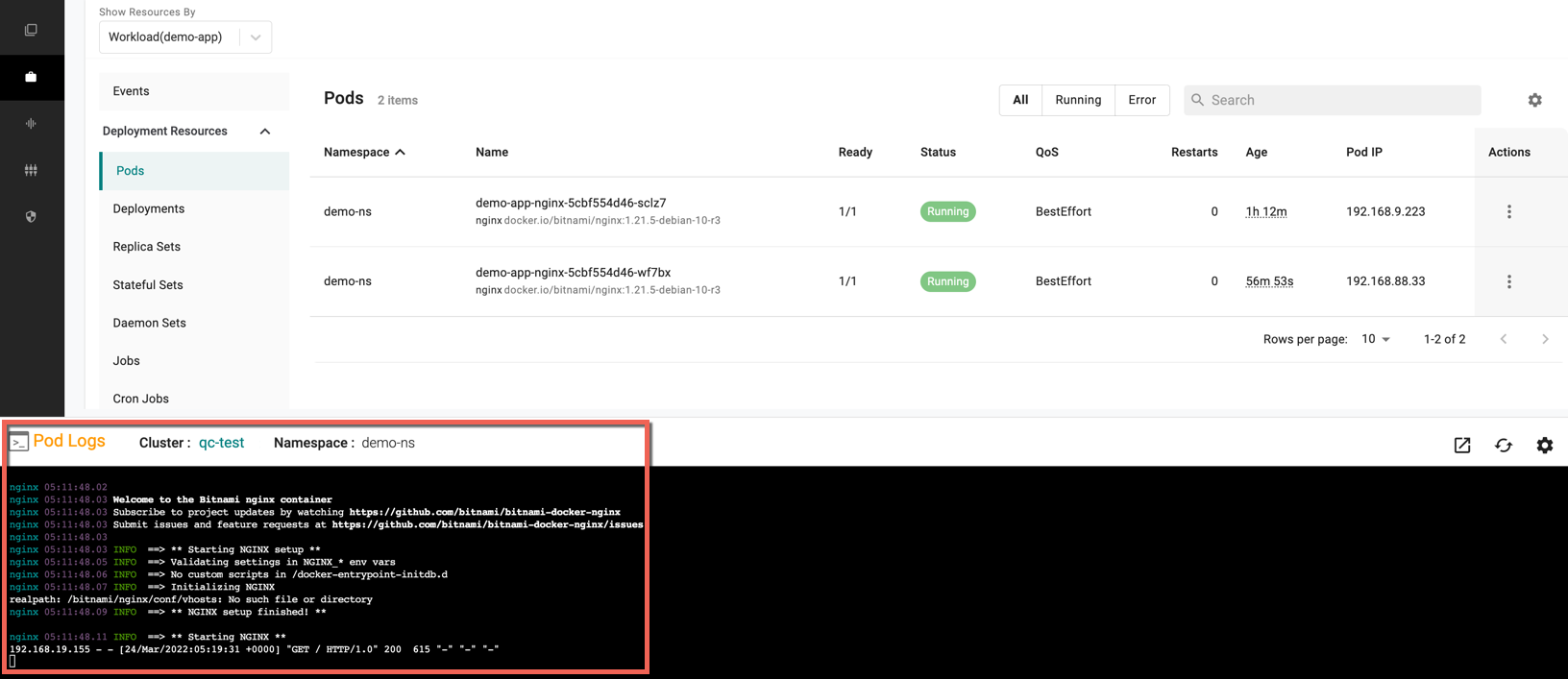 View Container Logs