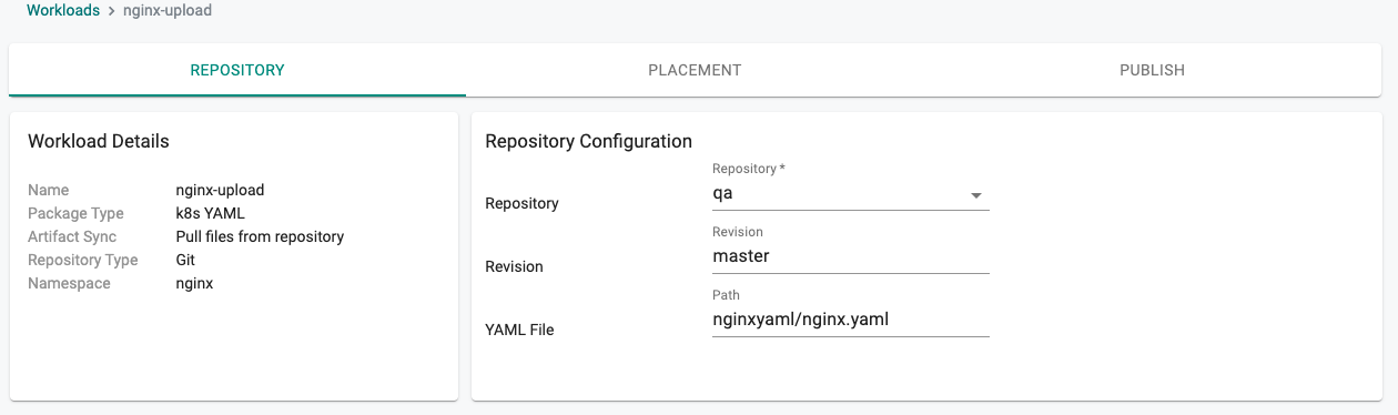 Create YAML Workload-Pull Artifacts